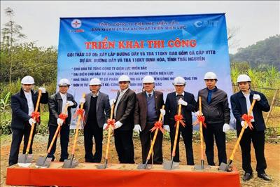 Hoàn thành triển khai thi công dự án “Đường dây và trạm biến áp 110kV Định Hóa, tỉnh Thái Nguyên”