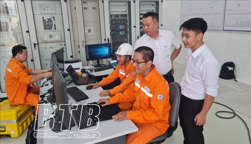 Đóng điện trạm biến áp 110kV Trà Linh (Thái Bình)