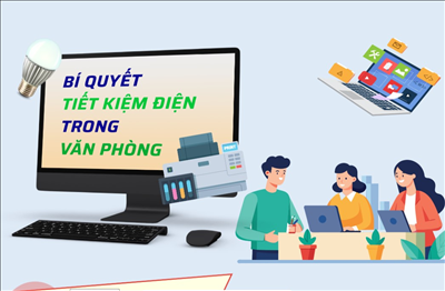 [Infographic] Bí quyết tiết kiệm điện trong văn phòng, công sở