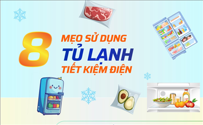 [Infographic] Mẹo sử dụng tủ lạnh tiết kiệm điện