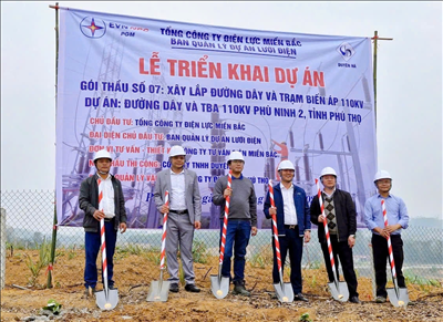 Triển khai dự án Đường dây và trạm biến áp 110kV Phù Ninh 2, tỉnh Phú Thọ