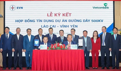 EVN and Vietcombank sign $211 million credit agreement for 500 kV Lào Cai – Vĩnh Yên transmission line project