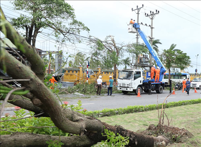 Thông tin cập nhật lúc 15h ngày 10/9/2024 về ảnh hưởng của cơn bão số 3 (YAGI) đến vận hành và cung cấp điện