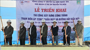 Triển khai thi công Dự án Trạm biến áp 220kV Chân Mây và đường dây đấu nối