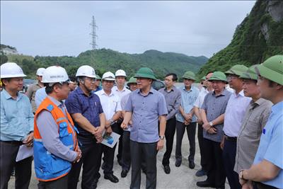3 lãnh đạo tỉnh Thanh Hóa đồng loạt kiểm tra tiến độ thi công Dự án đường dây 500kV mạch 3 