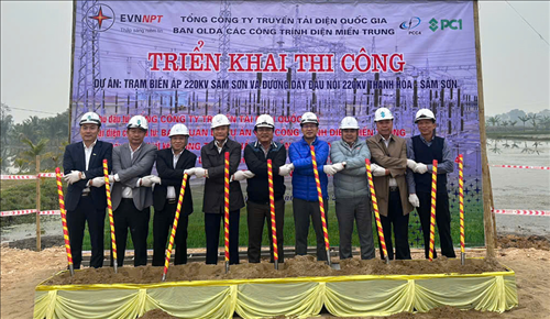 Triển khai thi công Dự án Trạm biến áp 220kV Sầm Sơn và đường dây đấu nối 220kV Thanh Hoá – Sầm Sơn