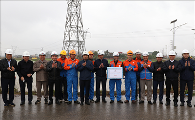 Kiểm tra công trường và động viên đơn vị thi công Dự án đường dây 500kV/220kV Nho Quan – Phủ Lý – Thường Tín