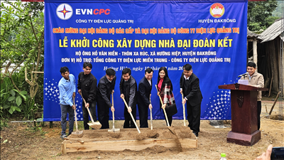 Quảng Trị: Khởi công 2 nhà đại đoàn kết do EVNCPC hỗ trợ tại huyện miền núi Đakrông