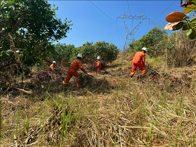 Chủ động phòng chống cháy hành lang các đường dây truyền tải điện, đảm bảo vận hành an toàn mùa khô