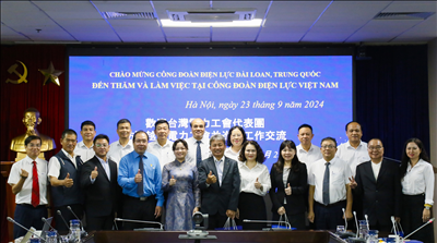 Công đoàn Điện lực Việt Nam làm việc với Công đoàn Điện lực Đài Loan (Trung Quốc)