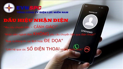 EVNSPC cảnh báo lừa đảo giả mạo ngành điện- Quý khách hàng hãy cảnh giác!