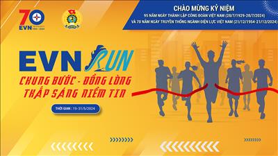 Công đoàn Điện lực Việt Nam tổ chức giải chạy Online 