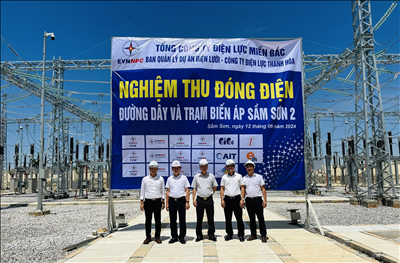 Đóng điện thành công đưa vào vận hành dự án Đường dây và TBA Sầm Sơn 2 (Thanh Hóa)
