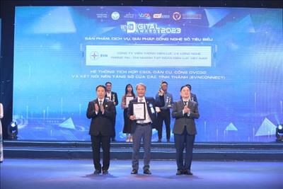 Hệ thống EVNCONNECT của EVNICT đạt Giải thưởng chuyển đổi số Việt Nam 